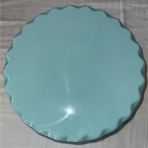 SusieCakes Blue Scalloped Cake Stand / Pedestal